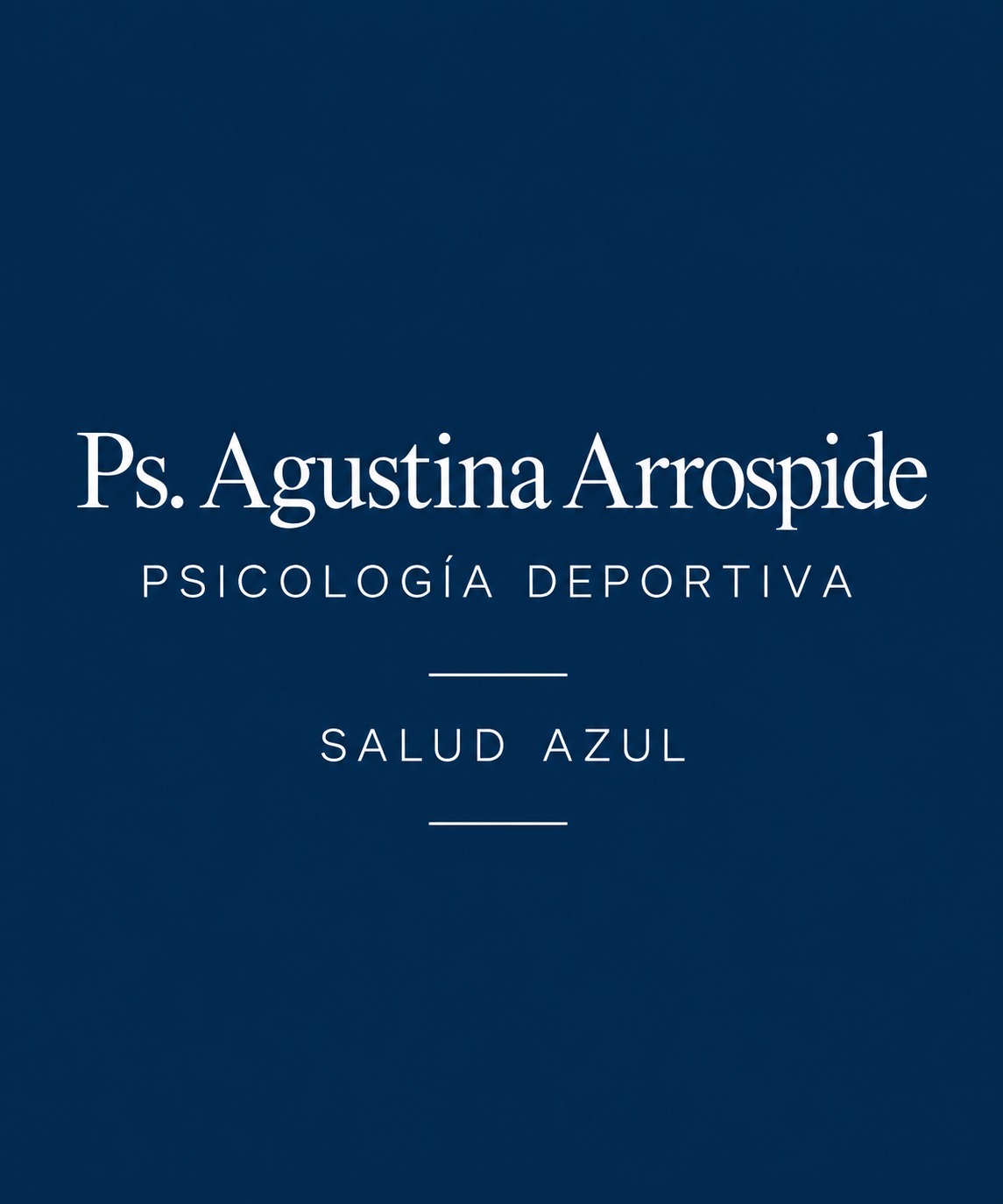 Ps. Agustina Arrospide · Psicología deportiva · Salud Azul