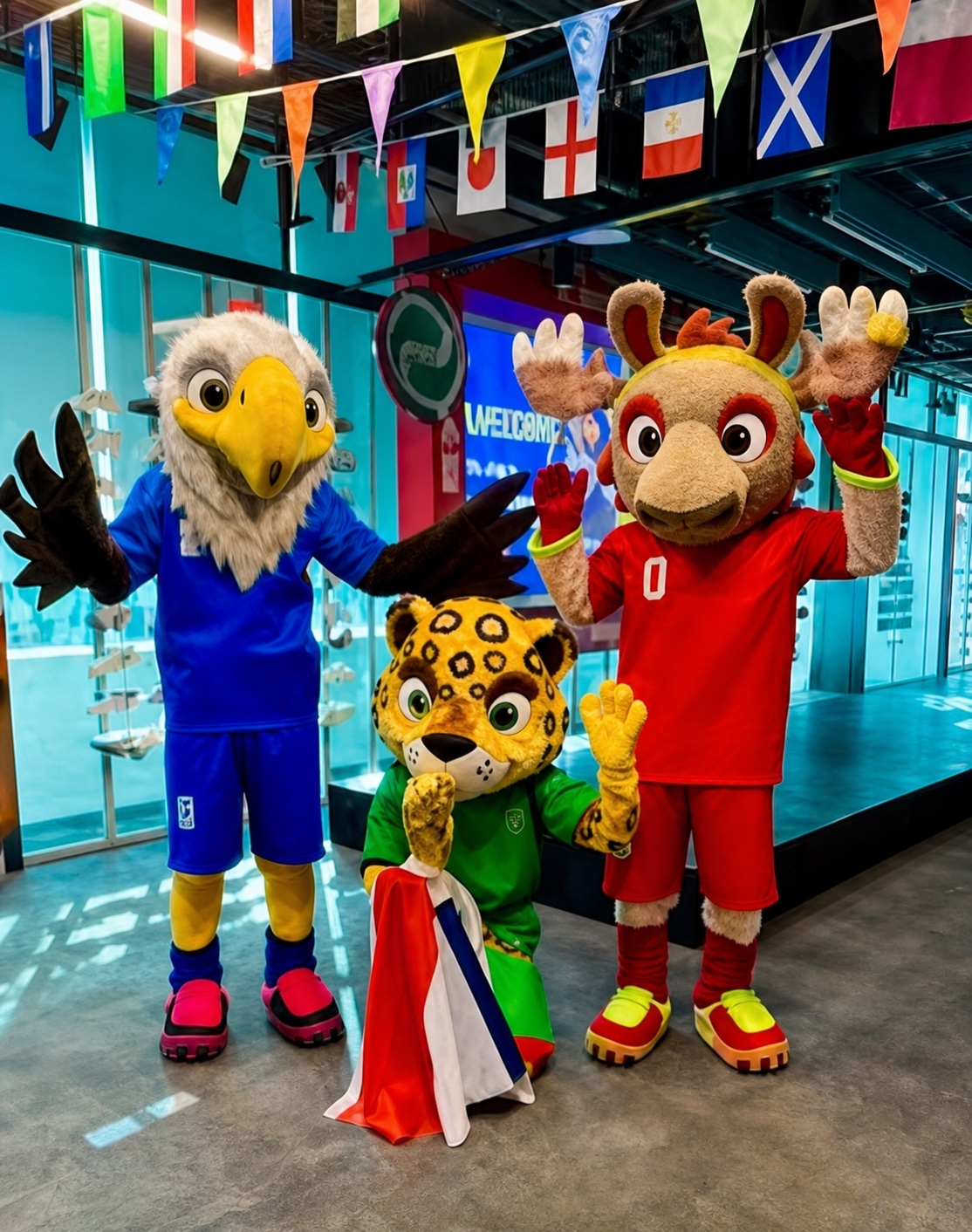 Equipo de Mascotas de Expo Deporte y Bienestar