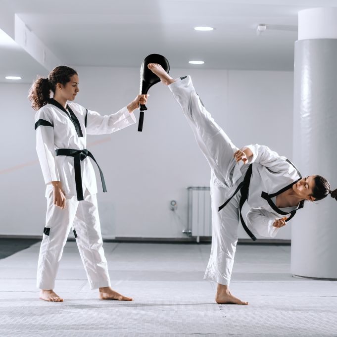 Práctica de taekwondo